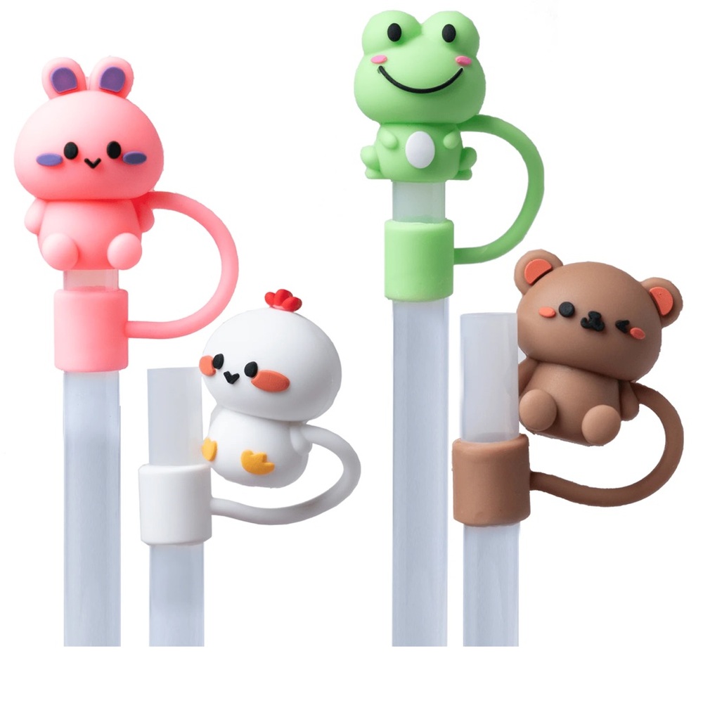 Char Charms Animal Straw Toppers Set
